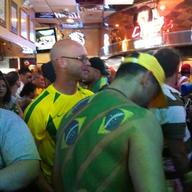 Fans even decked out their backs in patriotic colors.